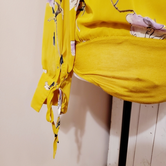 MOD REF | FLOWERED BLOUSE WITH BODYSUIT TIE - Picture 7 of 14